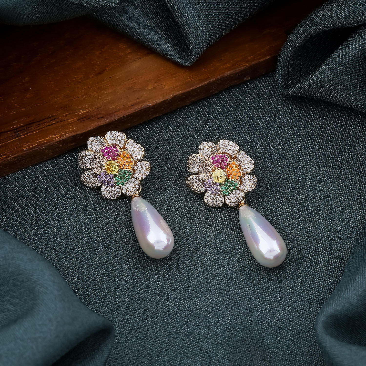 Floral Pearl Earrings