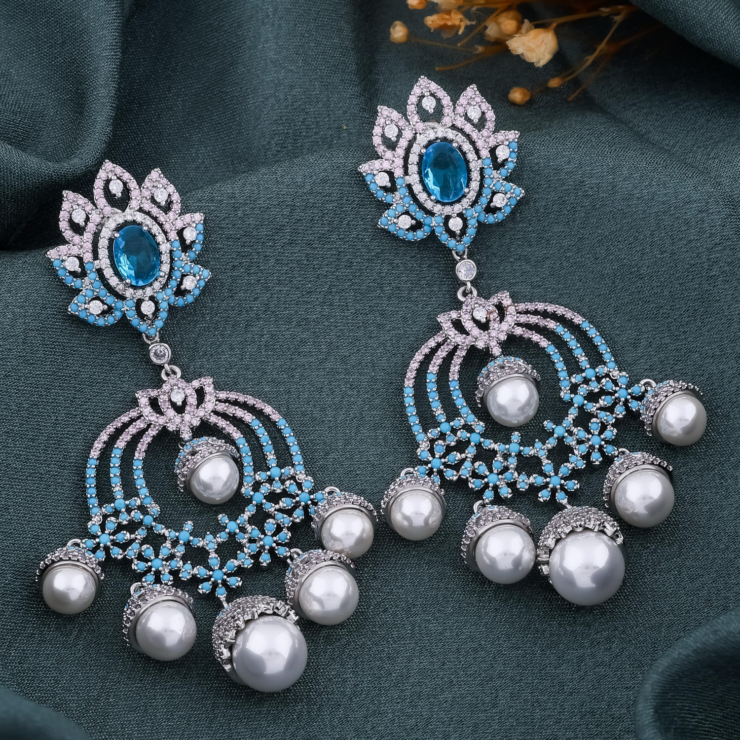 Oceanic Pearl Chandelier Earrings