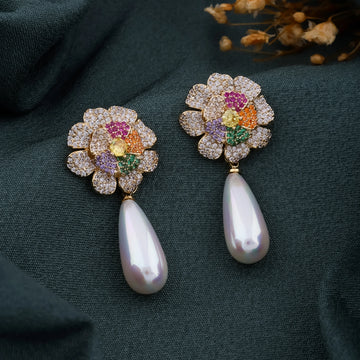 Floral Pearl Earrings