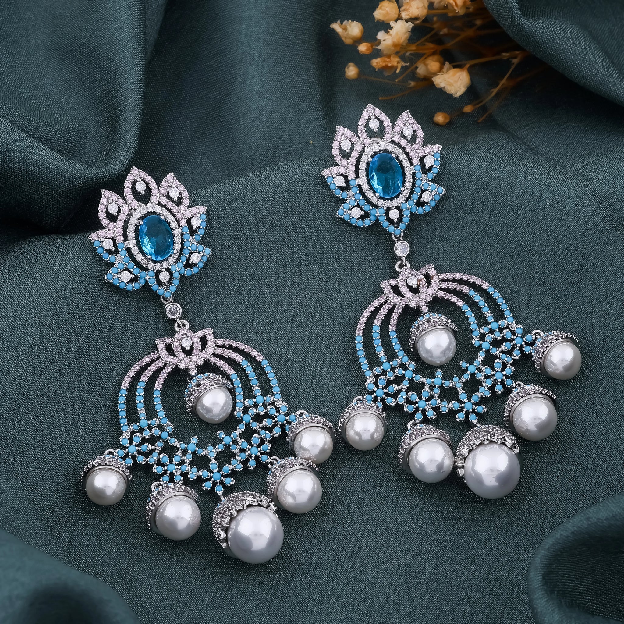 Oceanic Pearl Chandelier Earrings