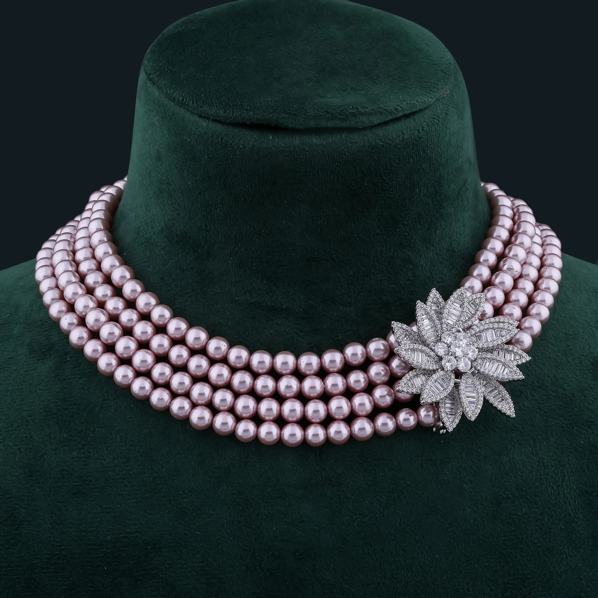 Pink Pearl Choker Necklace